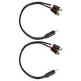 thumbnail image 4 of 1 Male To 2 Female  Cable, Reduce Interference Gold Plated Subwoofer Splitter Cord   For HDTV For Home Theater, 4 of 8