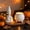 2Pcs Halloween Light Decor Under $5 a1, variant on Aaihamo Halloween Light Decor, White Ceramic Gnome Witch or Cauldron Candle Lamp Ornaments, Vintage Spooky Light Table Decor for Mantels Dining Tables Entryway
