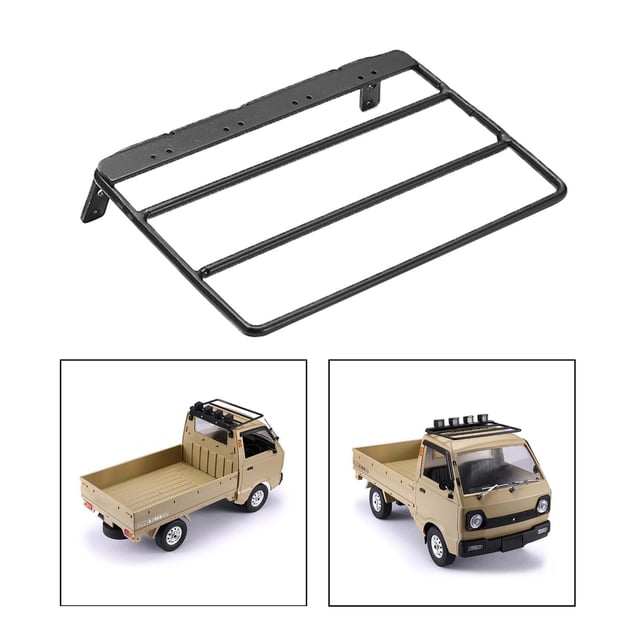RC 1:10 Coche Techo de Techo Tabla de Equipaje - Bandeja de Portador de Equipaje de Rack de Metal, Visor de Ventilación, Piezas de Antena para 1/10 RC , Roof Rack Barra de techo Baoblaze portaequipajes rc camiones