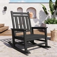 thumbnail image 1 of YUSAZENS Lumber Rocking Chair Outdoor HDPE High Back Porch Rocker Chairs for Adults All Weather Resistant Furniture for Patio Garden Deck Black, 1 of 9