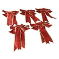 thumbnail image 5 of Bow Decoration Christmas Bow Decoration Christmas Ornament Cloth 25Cm 5 Pcs Gift, 5 of 8