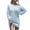 Blue, variant on BLVB Women's off the Shoulder Sweater Dress Fall Winter Casual Long Lantern Sleeve Knit Tunic Pullover Mini Dresses