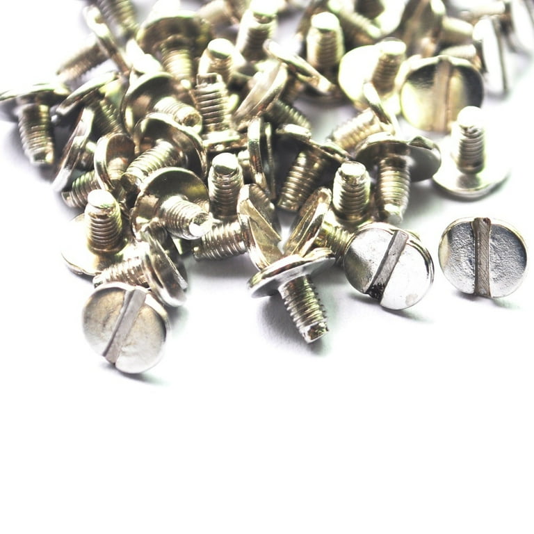 STRAWBLEAG Cone Spikes Screwback Studs 200sets Punk Cool Rivets Punk Studs  for Clothing Shoes Leather Accessories DIY Craft (Silver)