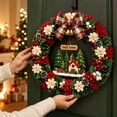 thumbnail image 5 of LKXOTTK Christmas 3D Fabric Wreath DIY Craft Kit, Poke Art with Tools, Holiday Door Decoration for Adults, 5 of 7