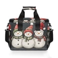thumbnail image 7 of FORMRS Insulated Cooler Bag 24 Cans Capacity Soft Leakproof Lunch Box with Side Pockets, Red Snowmen, 7 of 7