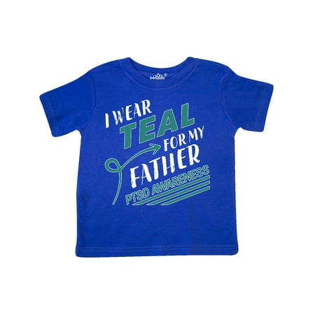 

Inktastic I Wear Teal for my Father- PTSD Awareness Gift Toddler Boy or Toddler Girl T-Shirt