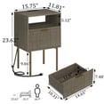 thumbnail image 3 of Mesa de Noche Moderna JOONEE 40x30x60 cm con LED y USB, 3 of 8