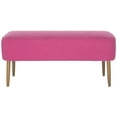 thumbnail image 3 of SAFAVIEH Levi Classic Solid Upholstered Bench, Berry, 3 of 5