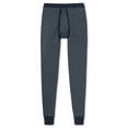 thumbnail image 1 of SCHIESSER Calzoncillos largos para hombres - Original costilla fina mestiza, Long Johns, vuela Azul oscuro L (Large), 1 of 3