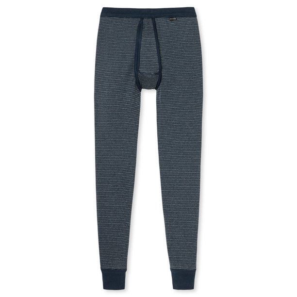 SCHIESSER Calzoncillos largos para hombres - Original costilla fina mestiza, Long Johns, vuela Azul oscuro 2XL (2X-Large)