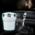 thumbnail image 3 of Walbest Cigarette Smoke Car Ashtray Cup Holder, LED Portable Auto Car Truck with Lid for Office Home Car Ashtray (Black), 3 of 7