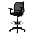 thumbnail image 3 of Mid-Back Black Mesh Drafting Chair with Adjustable Arms, 3 of 5