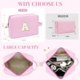 thumbnail image 2 of Gynky Makeup Bag Toiletry Bag Organizer Personalized Initial Make up Cosmetic Bags Travel Essentials for Birthday Christmas Girl Women Girlfriend Teacher Valentines Day Gifts, 2 of 9