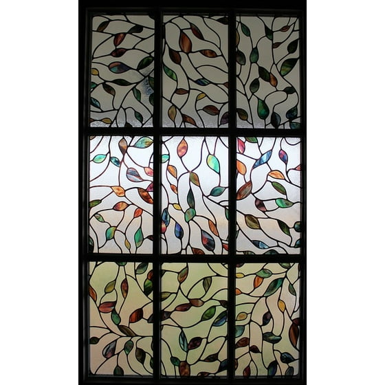 L N Stick Poster Of Pattern Design Window Stained Glass L N Stick Poster Of Pattern Design Window Stained Glass 24x16 Adhesive Sticker Print Com