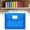 Blue, variant on XaTanion Plastic Expandable File Organizer, A Size Document Folder without Divider, Thick Portable Storage Box for Home Office School (Black)