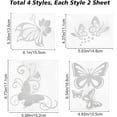thumbnail image 2 of 8Sets 4Styles Butterfly Car Stickers White Flower Reflective Butterflies Decal Waterproof Viny Film Vehicle Decals Outdoor Bumper Stickers, 2 of 9