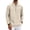Complexion, variant on Mens Linen Cotton Henley Shirts Long Sleeve Shirts Casual Mandarin Collar Shirts Beach Hippie T Shirts Khaki M