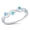 Blue, variant on Round White Simulated Opal Beaded Infinity Ring Sterling Silver Size 6