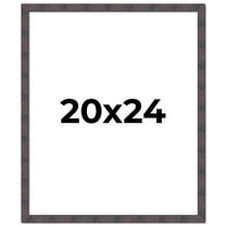 20x24 Frame Brown Rustic Lacquered Walnut Solid Wood Picture Frame Width | 0.875 Inch Moulding