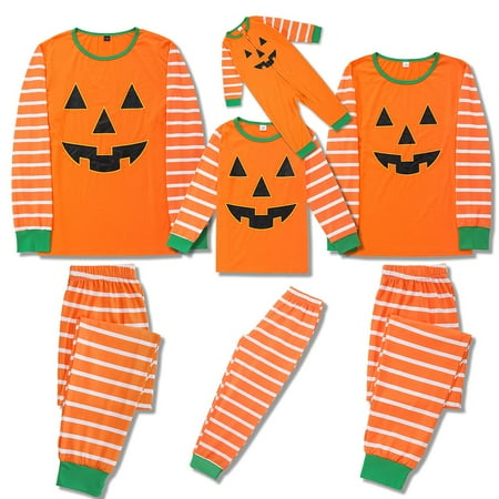 

baozhu Pumpkin Halloween Matching Family Pajama Sleepwear Sets for Adults Kids and Baby
