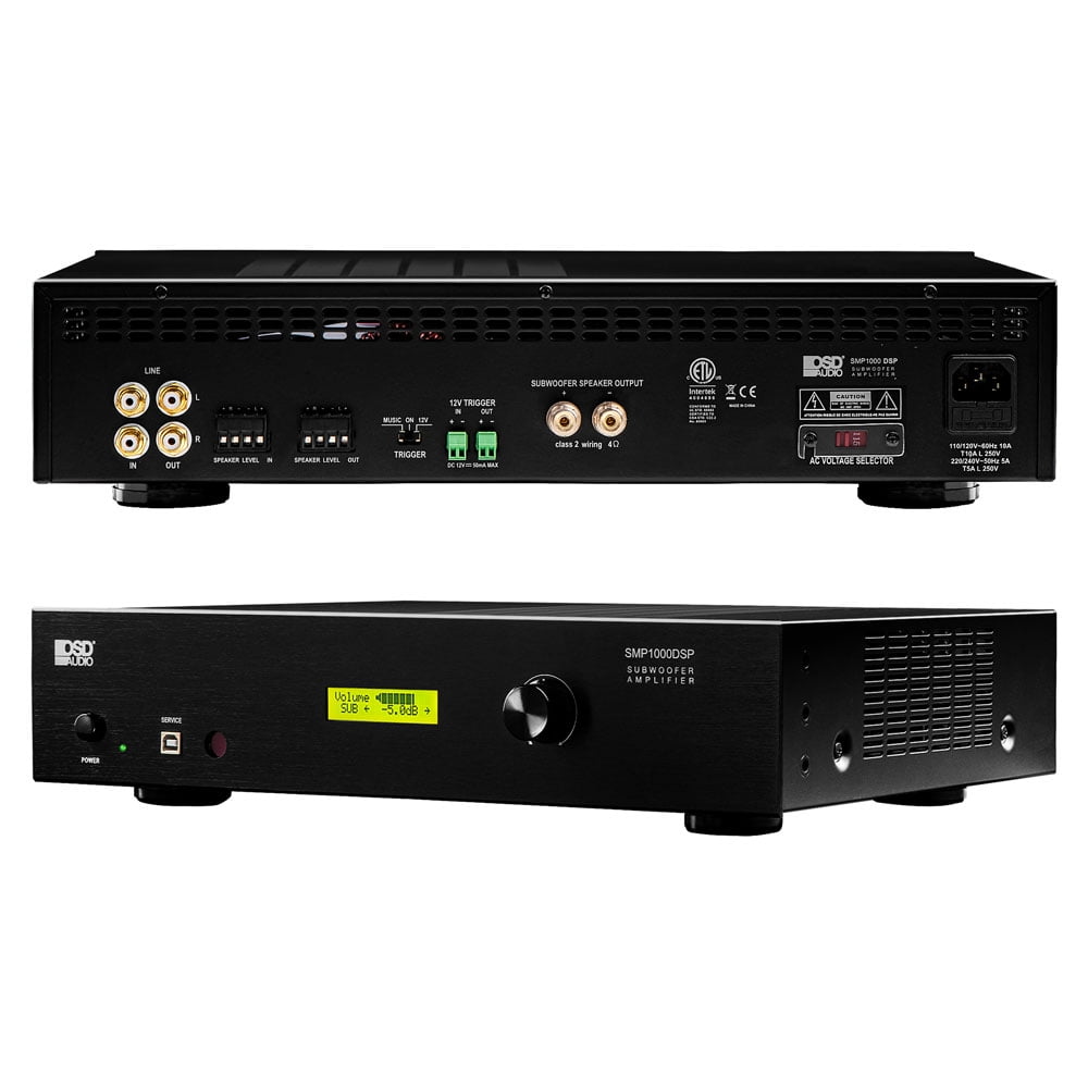 OSD SMP1000 1000W Mono Class D Subwoofer Amplifier, Auto Sensing, 4 8