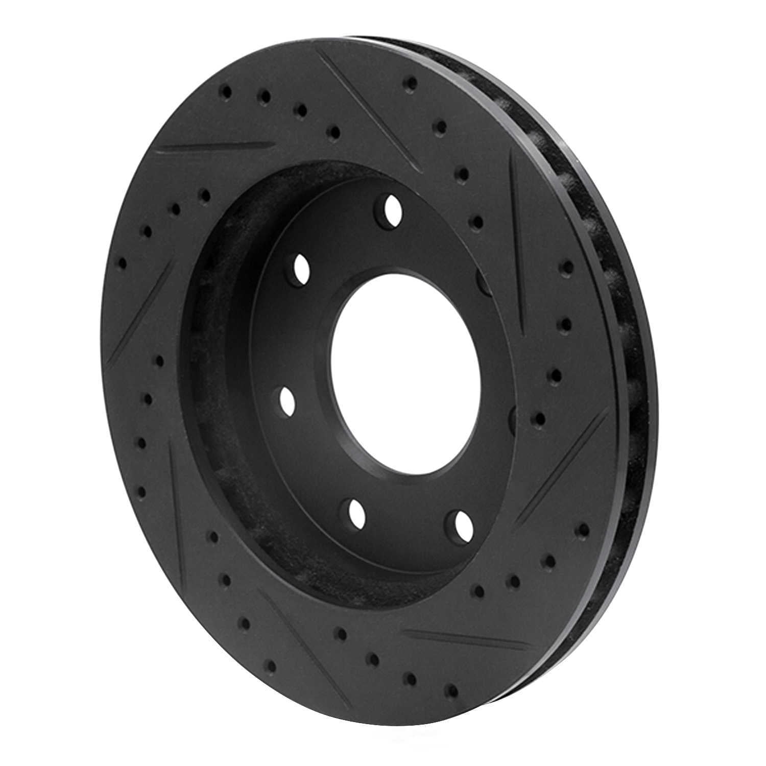 Dynamic Friction Company 633-54152L DFC Brake Rotor - Drilled And Slotted - Black