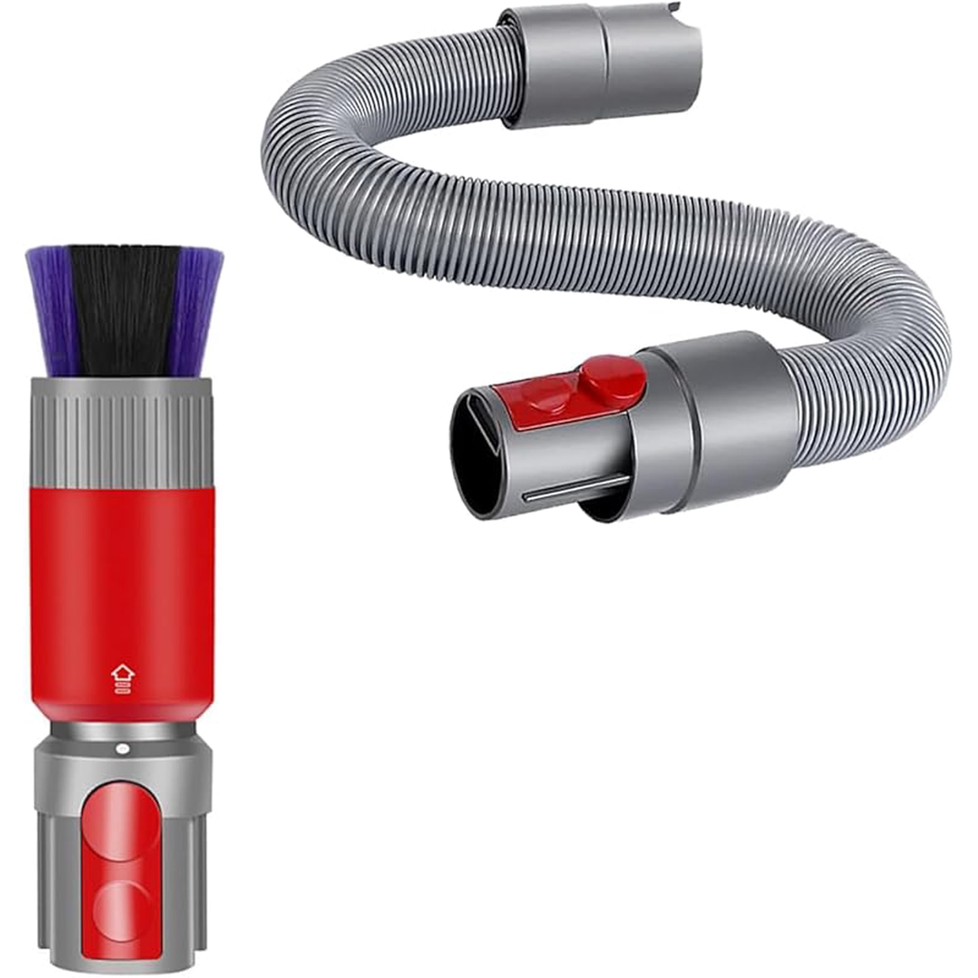 Scratch-free Dusting Brush & 63”Flexible Extension Hose Attachments for Dy*son GEN5 G5 V15 V11 V10 V8 V7 Cordless Vacuum Cleaner, Ideal for Car Detailing, Keyboard/Blinds Cleaning, Delicate Surfaces