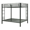DHP Sidney Full over Full Metal Bunk Bed, Black