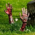 thumbnail image 3 of 2 Pack Scary Hands Lawn Stakes Halloween Decor Outdoor Garden Decor Zombie Graveyard Decor Perfect for House Party, Halloween Party, Garden Party, Outdoor Party (2D Flat), 3 of 8