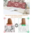 thumbnail image 3 of Red Boho Pillow Cases Body Size, Smooth Satin Pillowcase for Hair and Skin, Ethnic Tribal Abstract Traditional Floral Decorative Cooling Bed Pillow Covers with Zipper, 20x54 Inches, 3 of 5