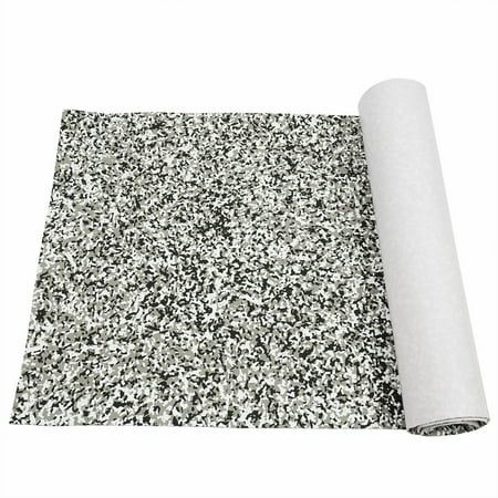 Gray Camo Boat Mat, 94.49x35.43 Inch EVA Non-Slip Marine Flooring Mat, Waterproof UV Resistant Anti-Fatigue Pad, for Pontoon Yacht