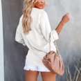 thumbnail image 1 of Camisa Con Cuello Vuelto Para Mujer Camisa Con Cuello En V Para Mujer Camisa Informal Para Mujer Blusa Informal Para Mujer ANGGREK Blanco XXL, 1 of 6