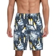 thumbnail image 1 of Balery Penguin Arctic Adventure Pantalones cortos de pijama de punto de algodón para hombre con cinturilla y bolsillos-Small, 1 of 6