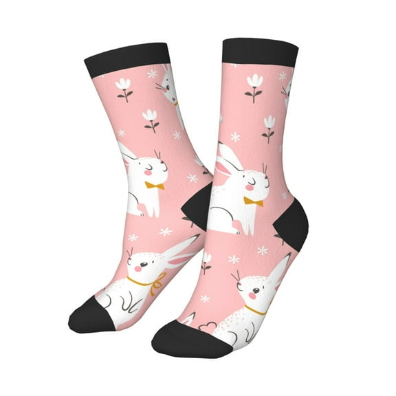 Kids Boys Girls Socks Fun Novelty Toddler Socks Funny Crew Children Teenage Soccer Socks Bunny Happy Easter Cartoon