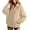 Khaki, variant on Njagoc3 Women's Fleece Lined Sweatshirt | Collared Full Zip Long Sleeve Pullover Top with Front Pockets | Relaxed Fit for Fall Casual Wear & Lounge Activities,Gray,L