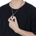 thumbnail image 3 of Collar para hombres, correa de cadena, collar para hombres cadena de vuelta de aire inoxidable, collar, plata, 3 of 4