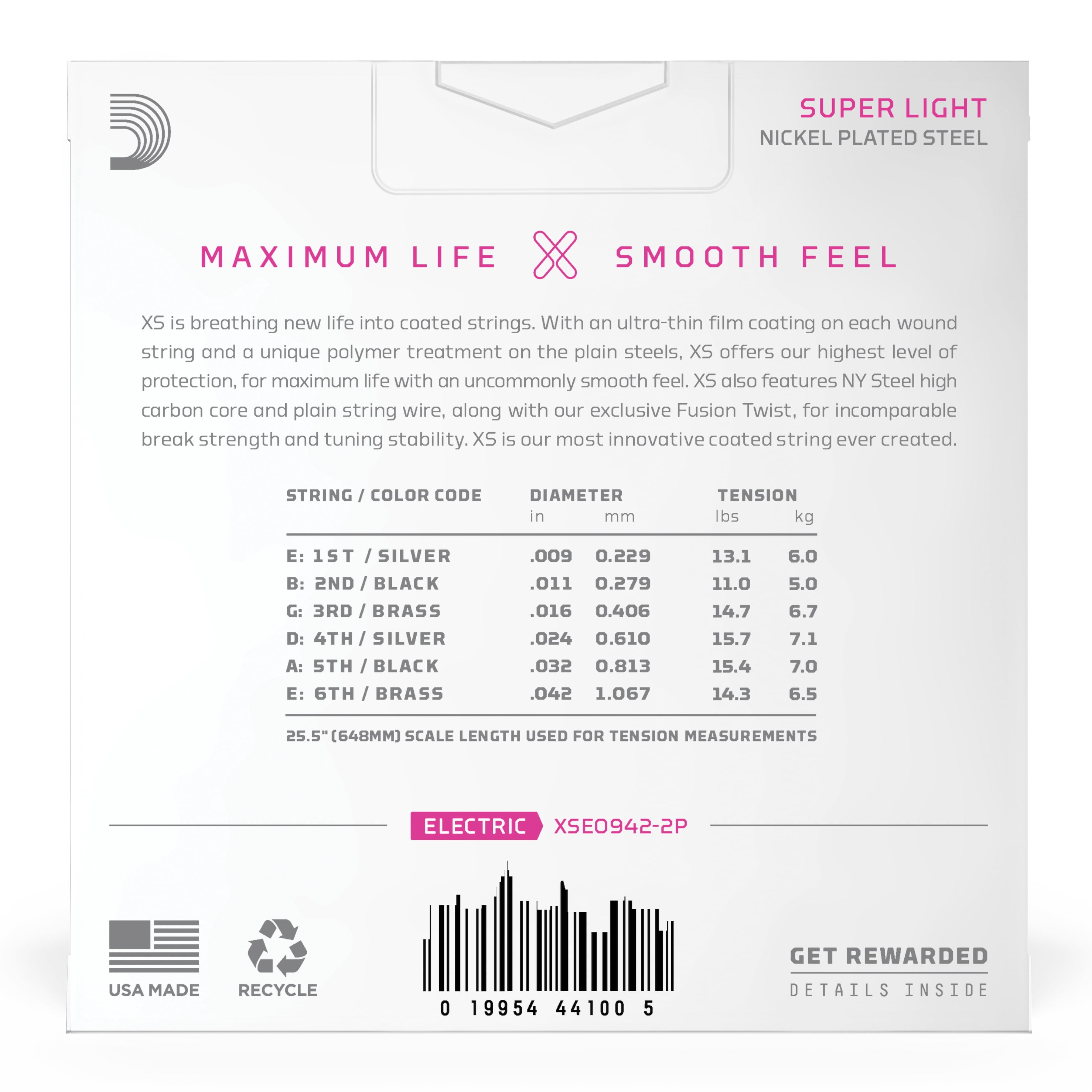 D'Addario 09-42 Super Light Coated Electric Guitar Strings 2-Pack