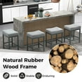 thumbnail image 6 of Costway 24.5" Bar Stool Set of 2 with Solid Rubber Wood Frame Humanized Footrest Kitchen Gray, 6 of 8