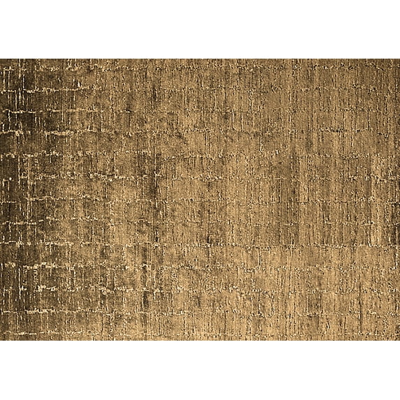 Ahgly Company Indoor Rectangle Solid Brown Modern Area Rugs, 6' x 9'
