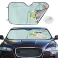 thumbnail image 2 of Fotbe Summer Gnome,Cute Gnome Car Windshield Sunshade | Sun Visor Protector Front Window Shade, Keeps Out UV Rays, Keeps Your Vehicle Cool-Medium, 2 of 7