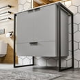 thumbnail image 5 of Eviva Moma 32 Inch Grey Bathroom Vanity with Black Metallic Legs, 5 of 7