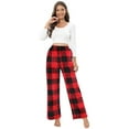 thumbnail image 5 of Women Flannel Pajama Pants Plaid Sleep Lounge PJ Bottoms, 5 of 9