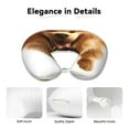 thumbnail image 4 of Xecao Happy Fluffy Running Dog Print Memory Foam Cervical Neck Pillow Versatile U-Shaped Pillows for Home,Office,Camping,Travelling,Soft Washable Cover, 4 of 8