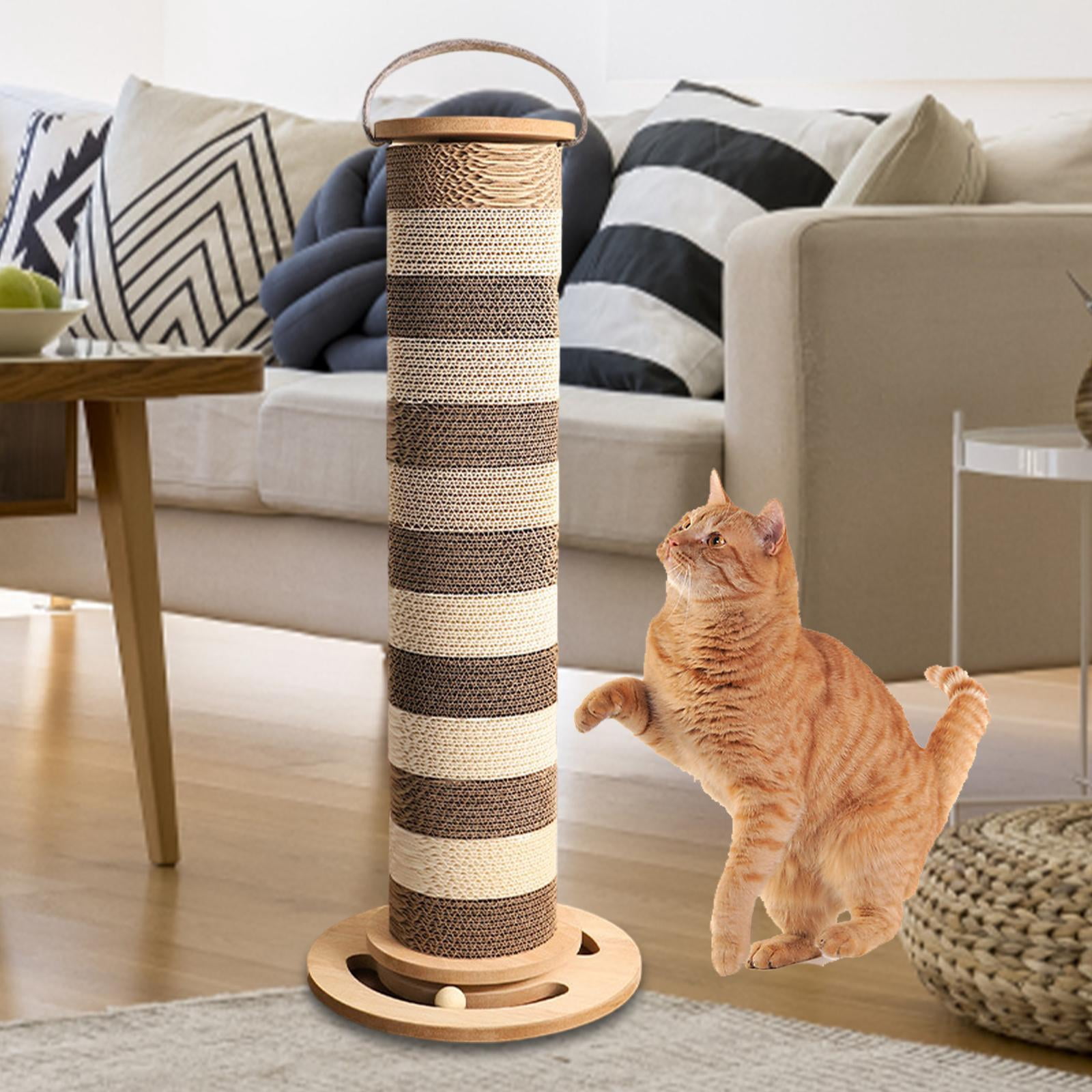 Bvdfgk Cat Scratching Posts Cat Scratch Pillar Vertical Scratcher Cat Supplies Toy with L