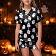 thumbnail image 2 of OJSFQUFP Girls Shorts Set Toddler Short Sleeve Print Shirts Tops Pants Outfits Button, 2 of 6