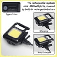 thumbnail image 5 of 2X Linterna Pequeña LED, Linternas de COB Recargables Brillantes de 1000 Lúmenes, 4 Modos de Luz, Luz de Bolsillo Portátil, 5 of 5