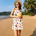 thumbnail image 3 of Disketp Autumn Maple Leaf with Hedgehog para Vestido sin Mangas para Mujeres, Vestidos de Verano para Mujeres, Casual y Holgado para la Playa, 3 of 7
