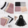 thumbnail image 3 of Wmool Long Edge Lace Headscarf Chiffon Lace Edge Women's Scarf HOT!, 3 of 9