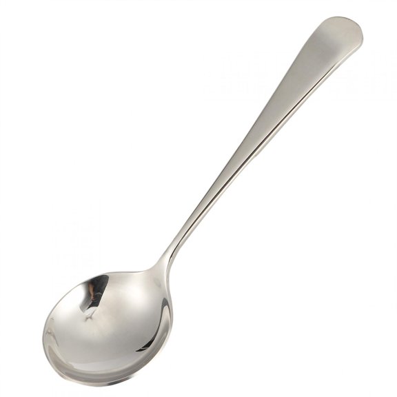 5Pcs Premium Stainless Steel Soup Spoons Children Spoon Tablespoon Cutlery Colorful Handle Household Kitchen Supplies[Silver]