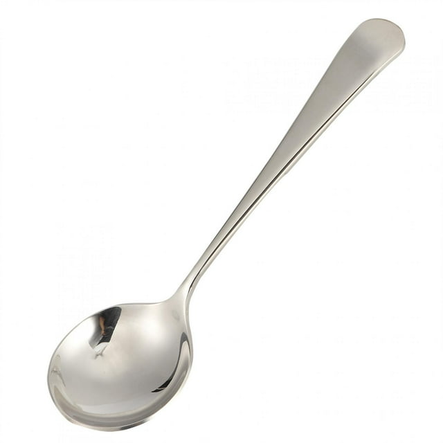 5 cucharas soperas de acero inoxidable para niños, cucharas, cubiertos, utensilios de cocina para el hogar, color plateado